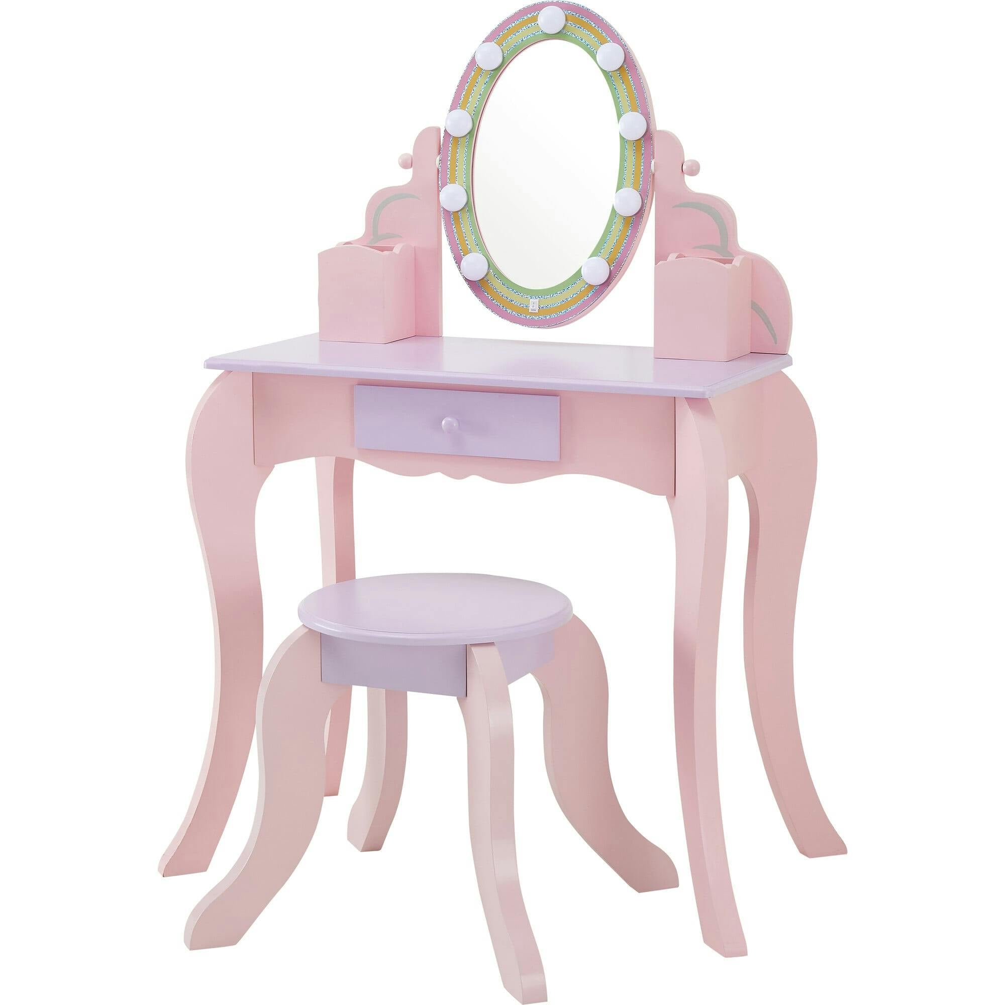 Little Princess Rapunzel Vanity with LED Illuminated Mirror