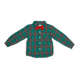 Jr Star Festive Plaid Child Button-Up and Bow Tie Set