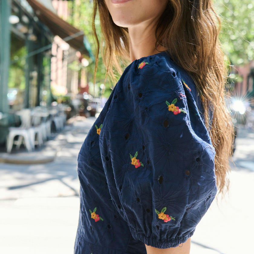 Womens Parker Dress - Eyelet Embroidery