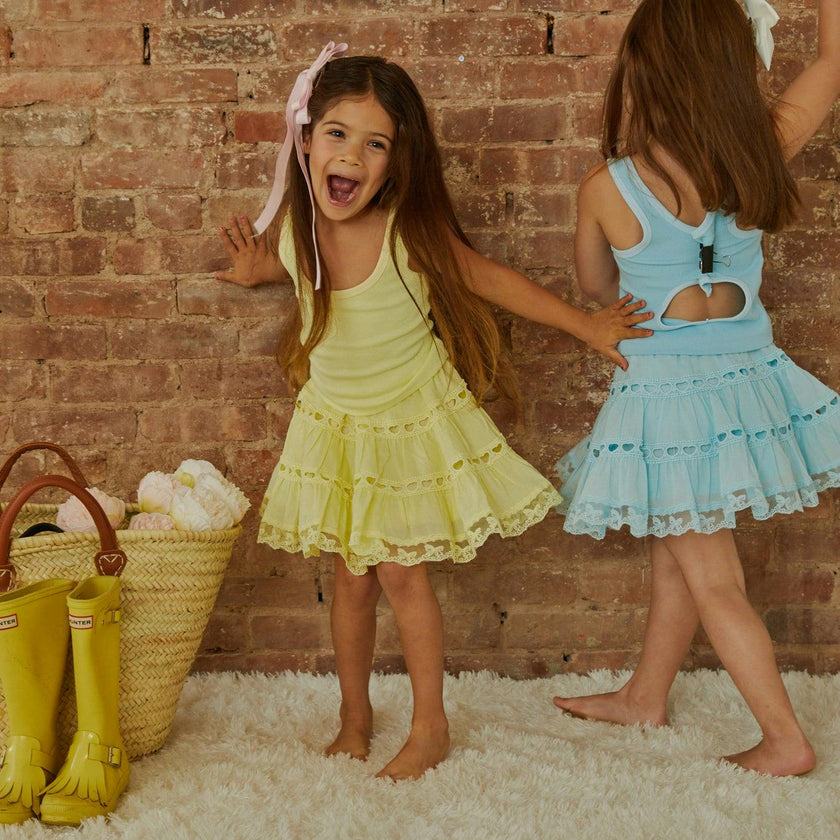 Harlow Pastel Yellow Heart Cut Out Tank