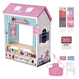 Olivia’s Little World Convertible 4-in-1 Wooden Dollhouse Play Set for 18" Dolls