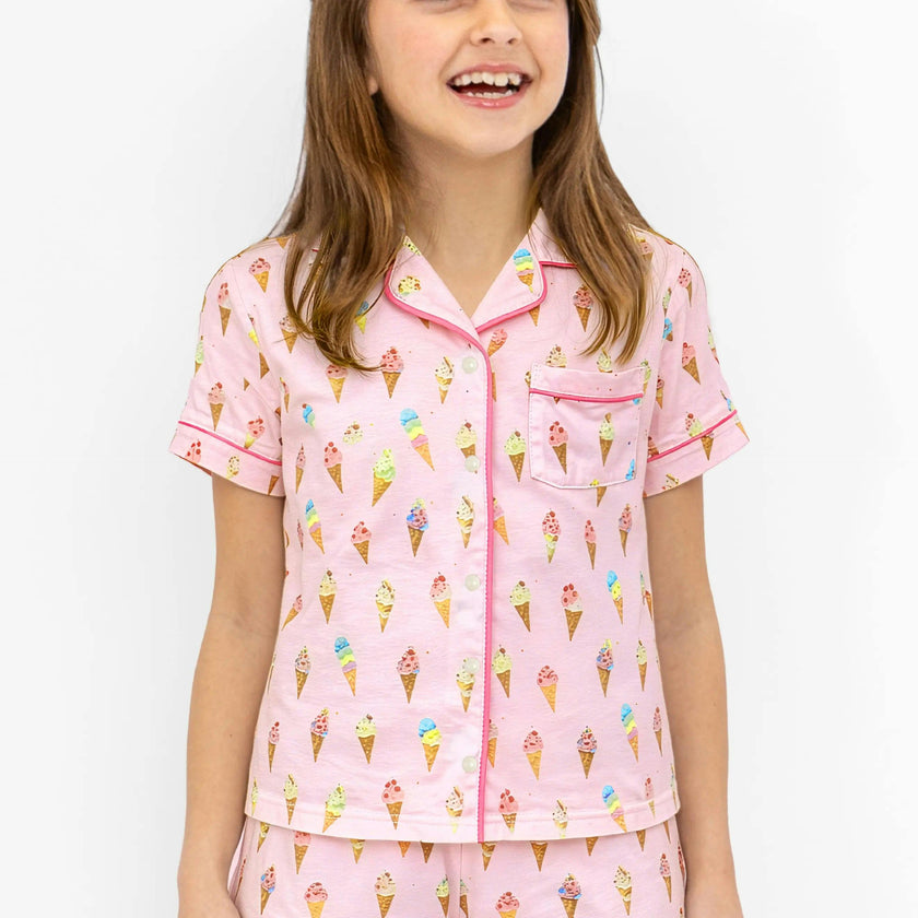 Ice Cream Jersey Short Sleeve PJ Set