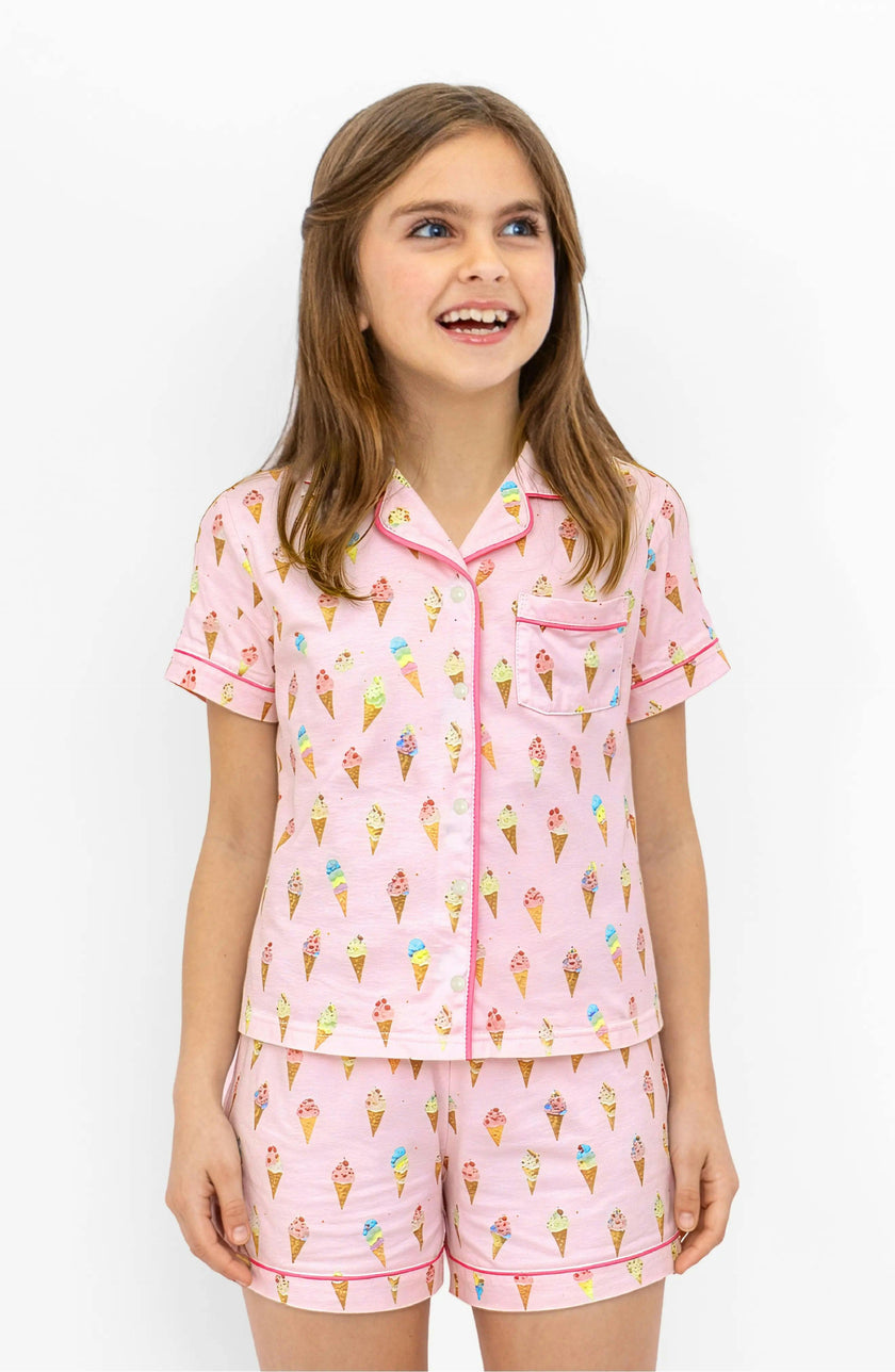 Ice Cream Jersey Short Sleeve PJ Set