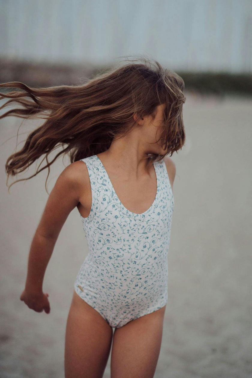 Sweetheart 1 Piece Swimsuit | UPF + Recycled - Scandi Floral