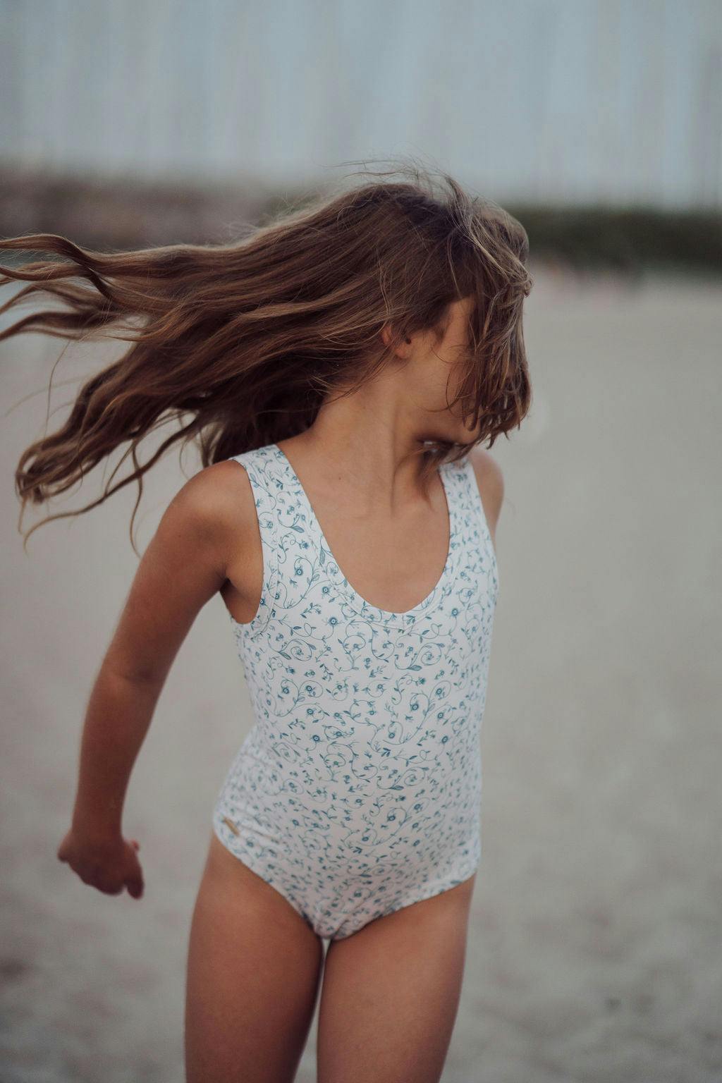 Sweetheart 1 Piece Swimsuit | UPF + Recycled - Scandi Floral