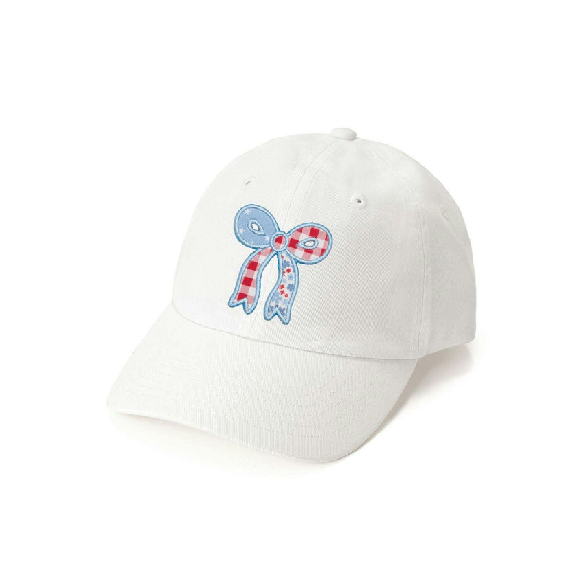 Patchwork Bow Patch Baseball Hat - White