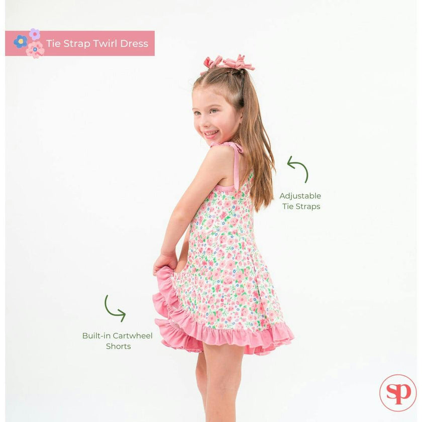Ditzy Floral Tie Strap Twirl Dress