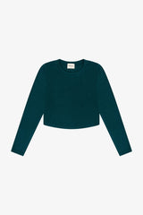 Tenly Rayon Rib Curved Hem L/S Top