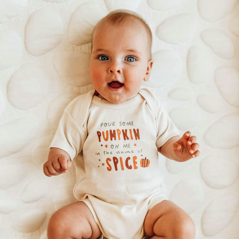 graphic bodysuit | pour some pumpkin