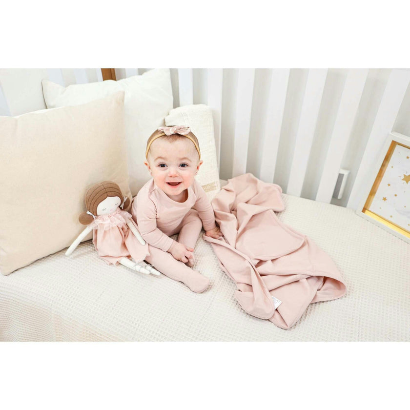 Embroidered Yoke Footie and Beanie Set