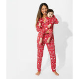Polar Isle Red Bamboo Women's Pajama Set