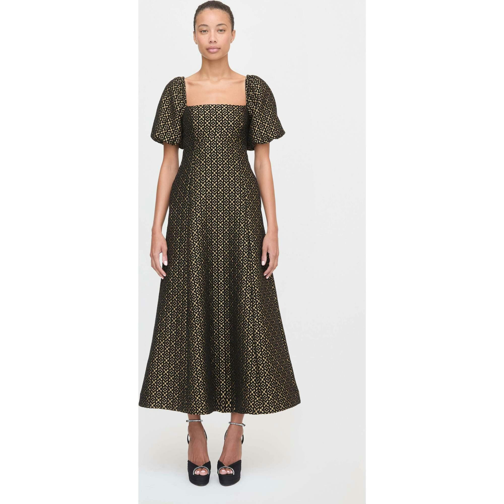 The Matilda Dress - Metallic Brocade