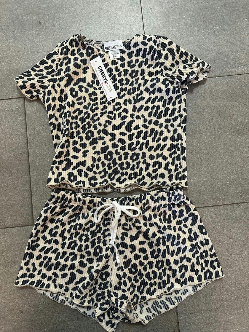 Girls Ribbed 2 Piece Top and Shorts Set