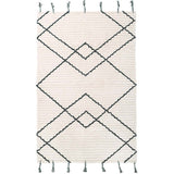 Viktor Braided Tassel Rectangular Rug, Black