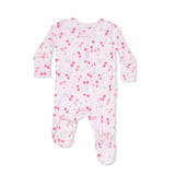 Sweet Bow Cherries - 2 Way Ruffle Back Zipper Footie
