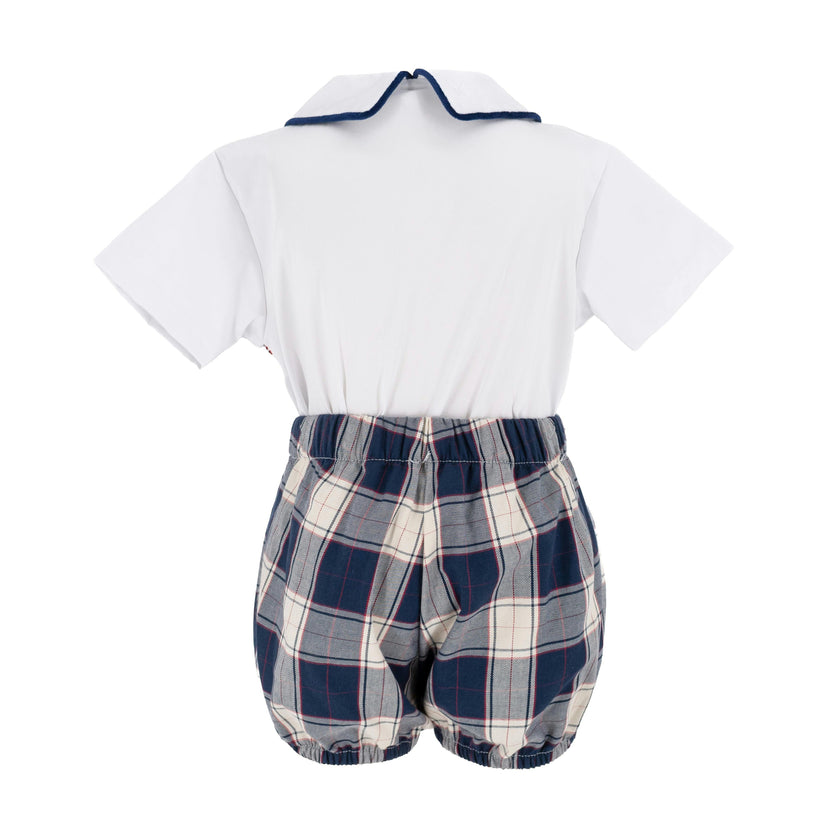 Peter Boy Set - Navy Tartan