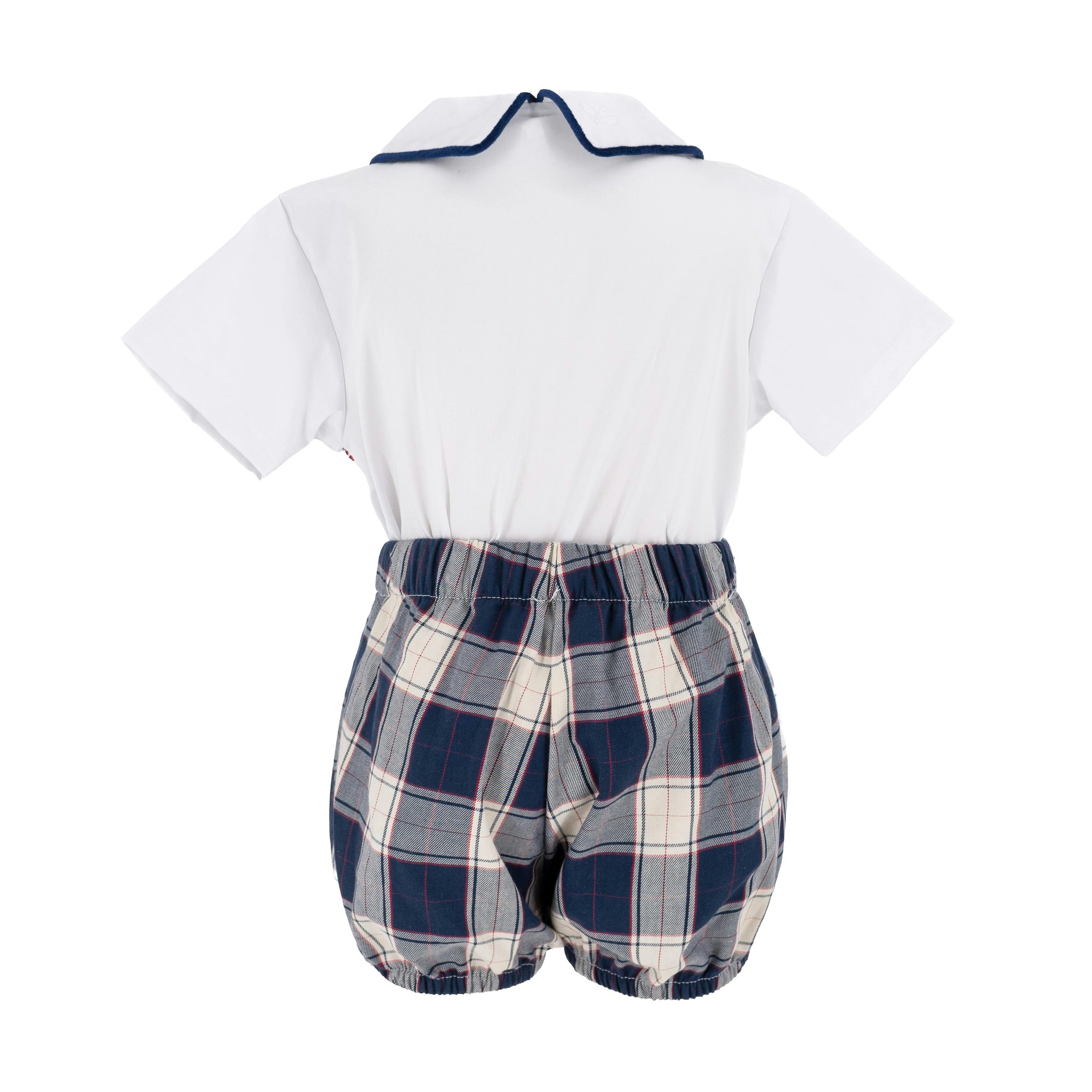 Peter Boy Set - Navy Tartan