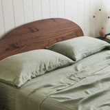Zen Crinkled Comfort Flat Sheet, Green