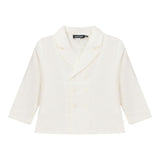Woven Double-Breasted Button Front Blazer