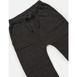 Chunky Ribbed Knit Elastic Waistband Drawstring Relaxed Fit Joggers