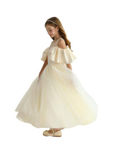 Champagne Tulle Bow Amica Dress