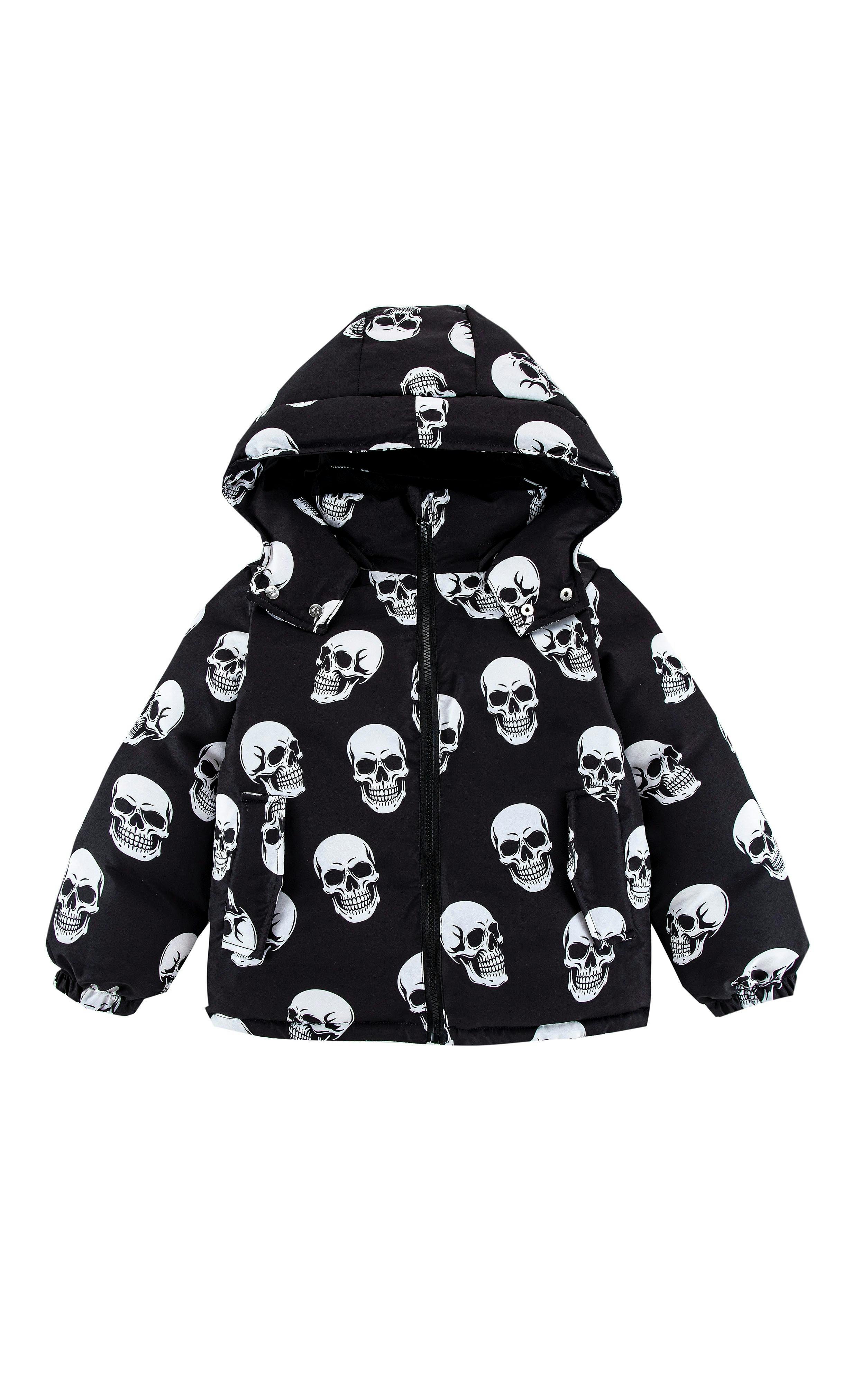 Charlie Heavy Weight Down Puffer Coat, Skulls