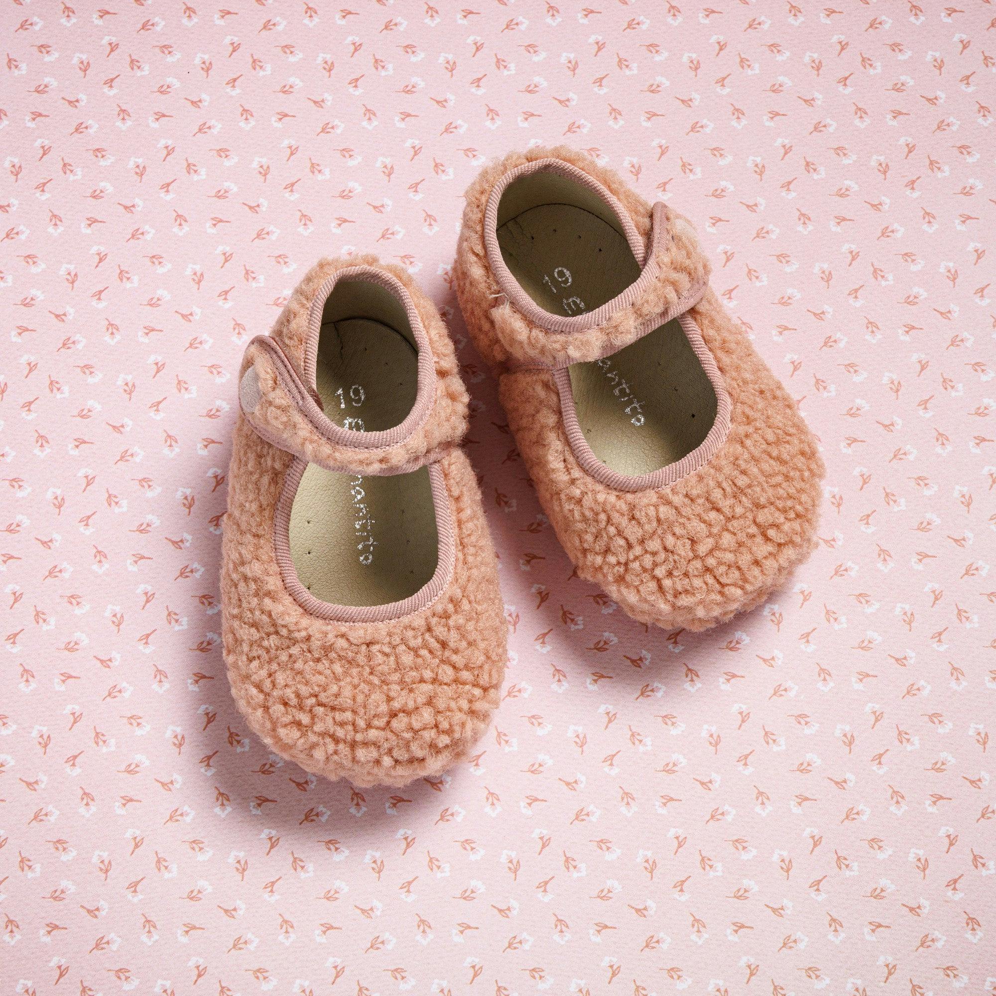 Baby Shearling Mary Jane | Pink