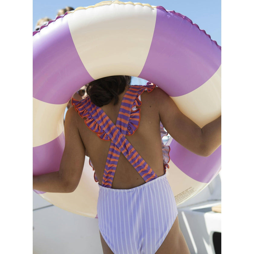 Lavander stripes swimsuit