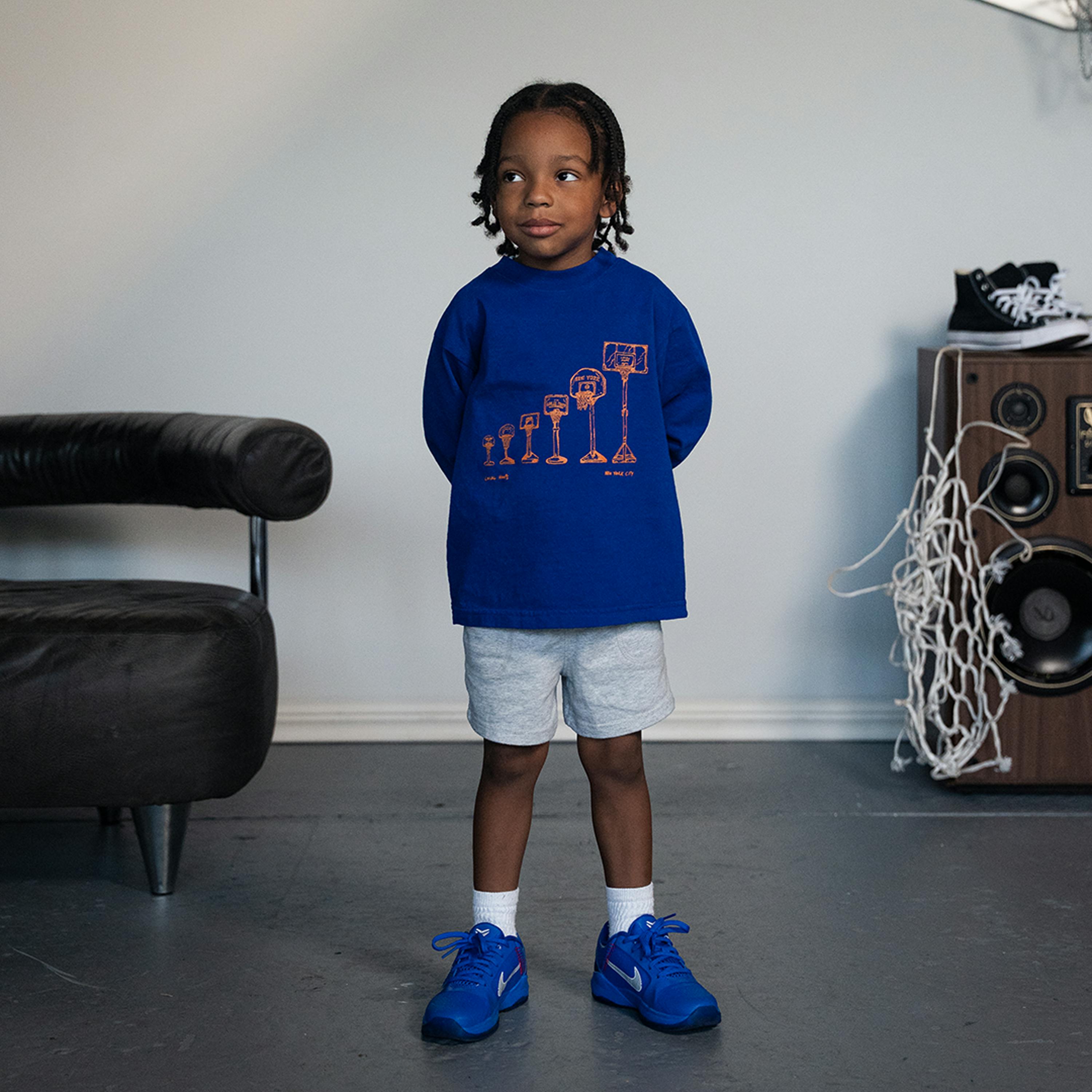 Kids Blue Adjustable Hoop Long Sleeve