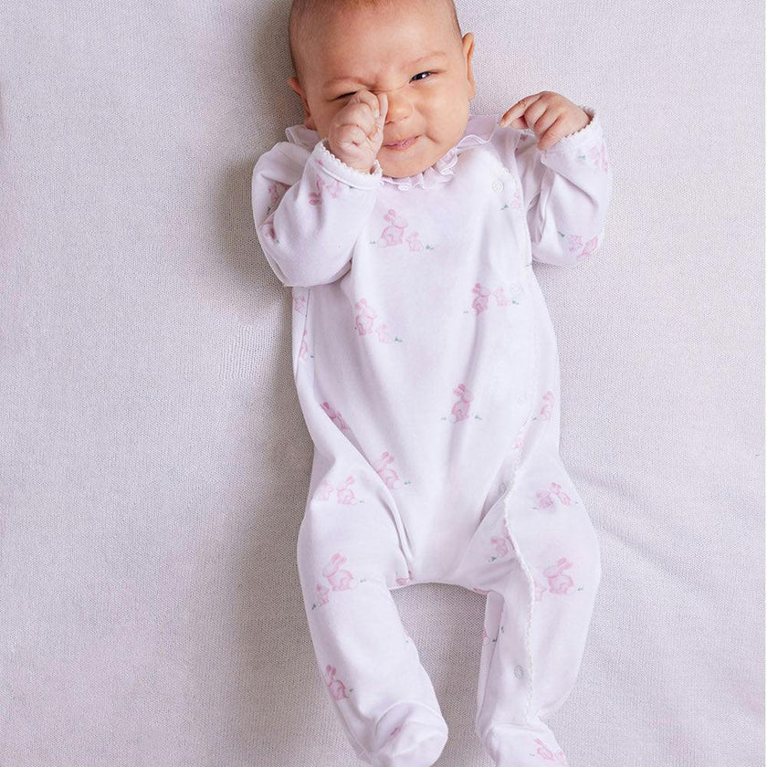 Baby Bunny Onesie in Pale Pink