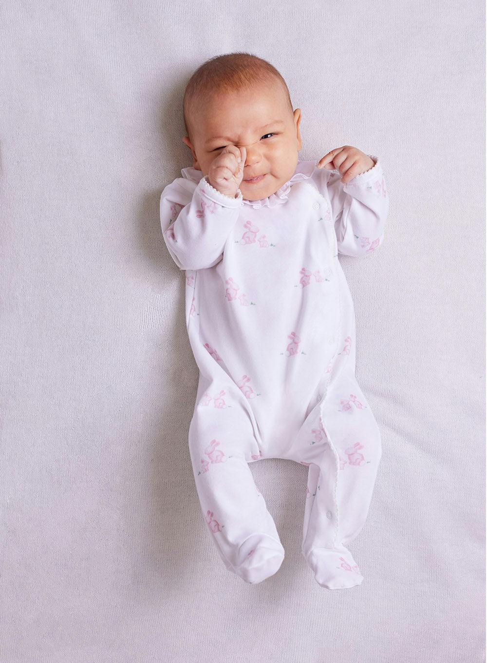 Baby Bunny Onesie in Pale Pink