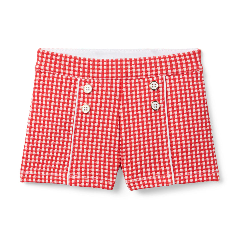 Gingham Jacquard Short