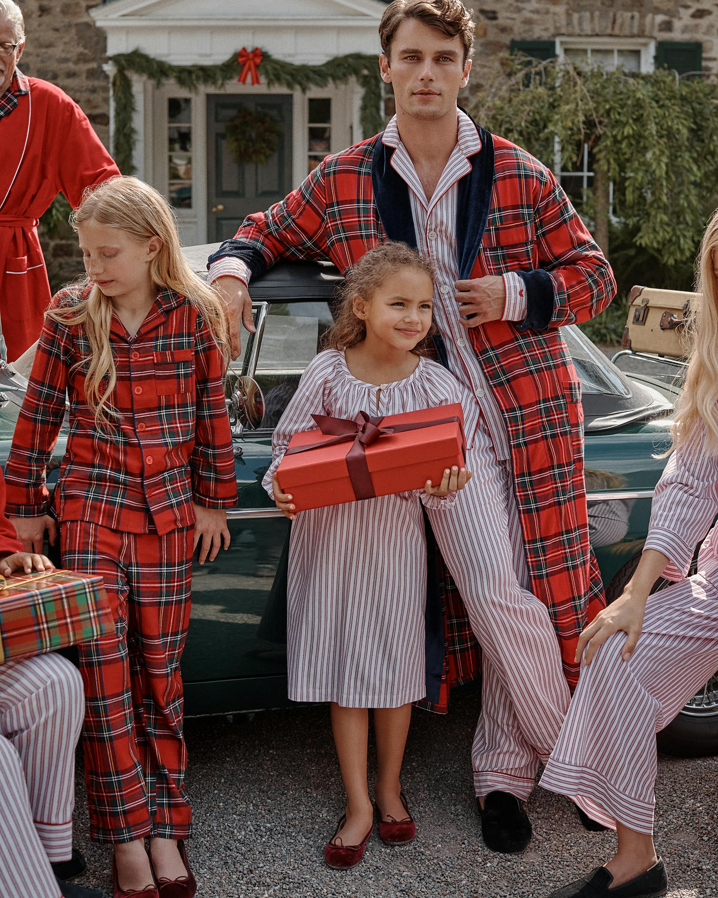 Kid's Brushed Twill Pajama Set in Imperial Tartan
