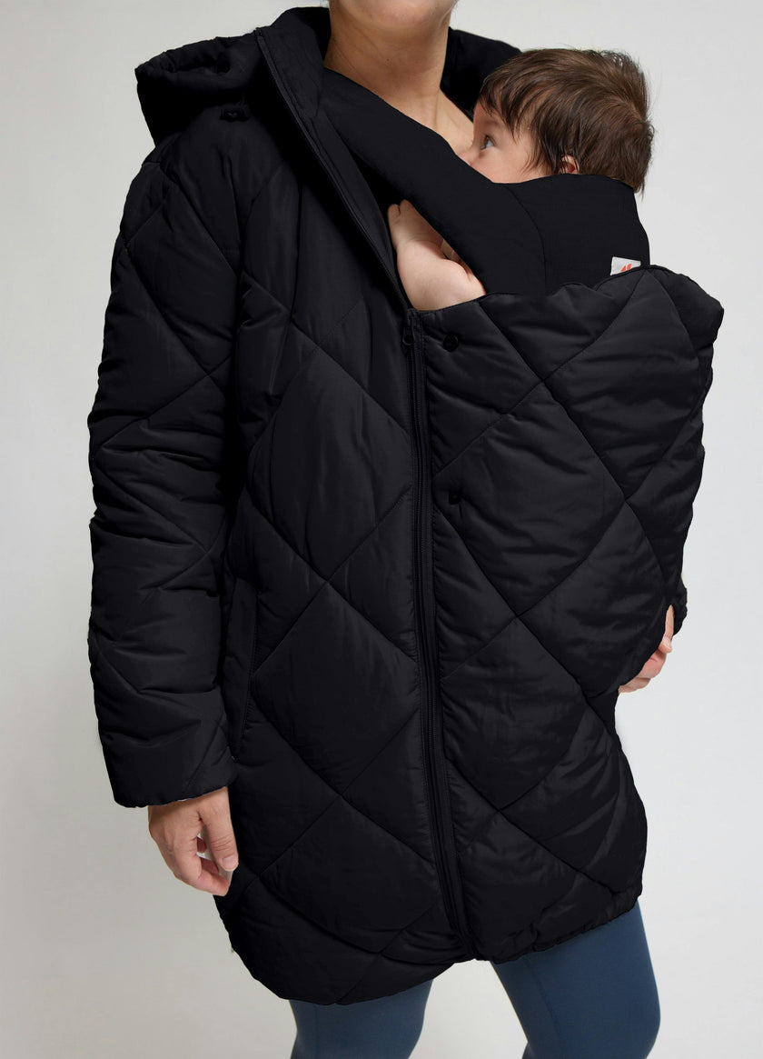 Quilted Longline Maternity and Postpartum Puffer Jacket