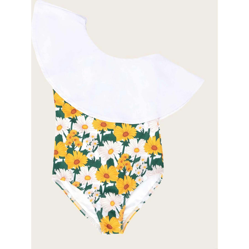 Hamptons Floral One Shoulder Ruffle