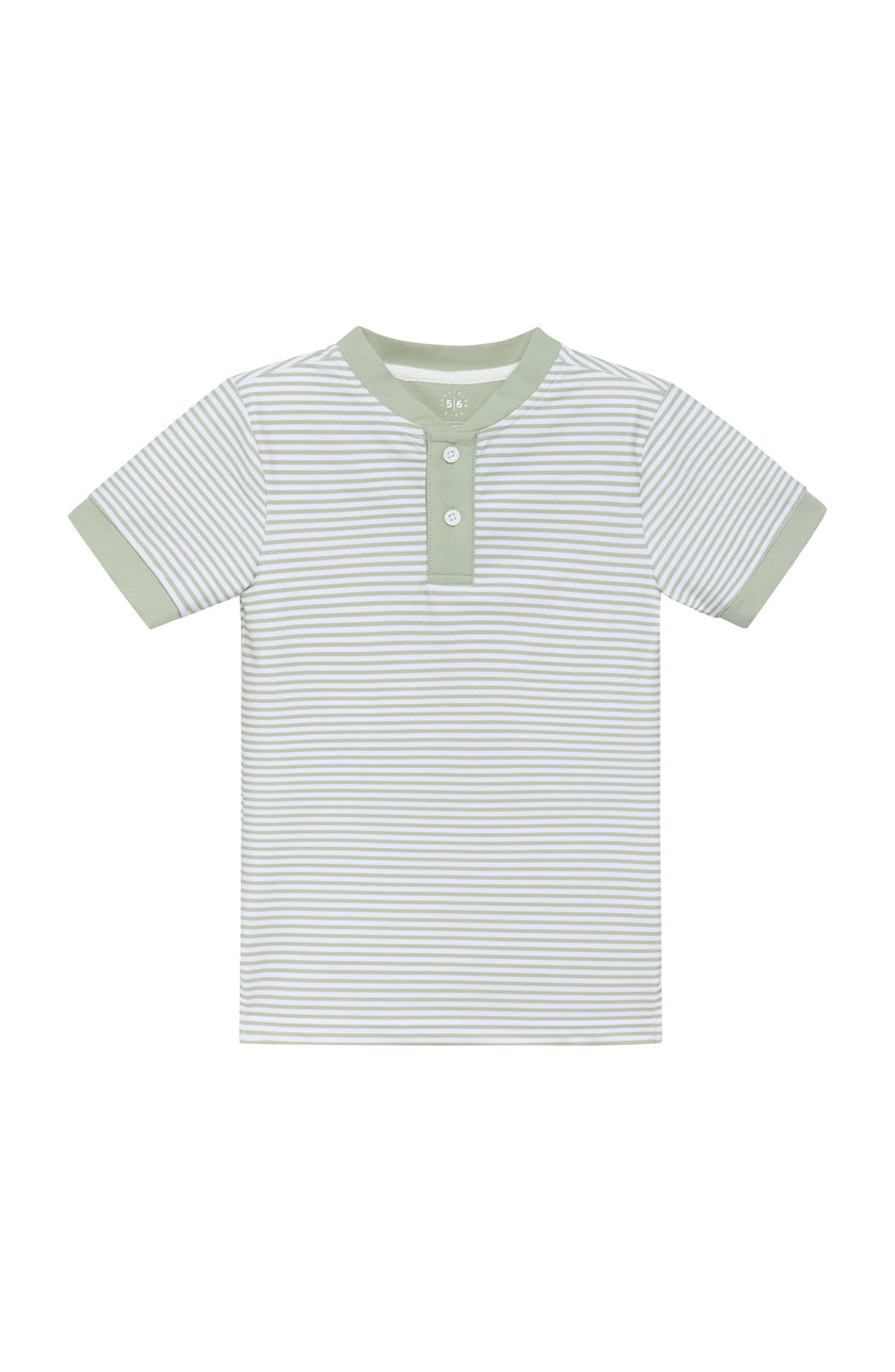 sage/white thin stripe blade shirt