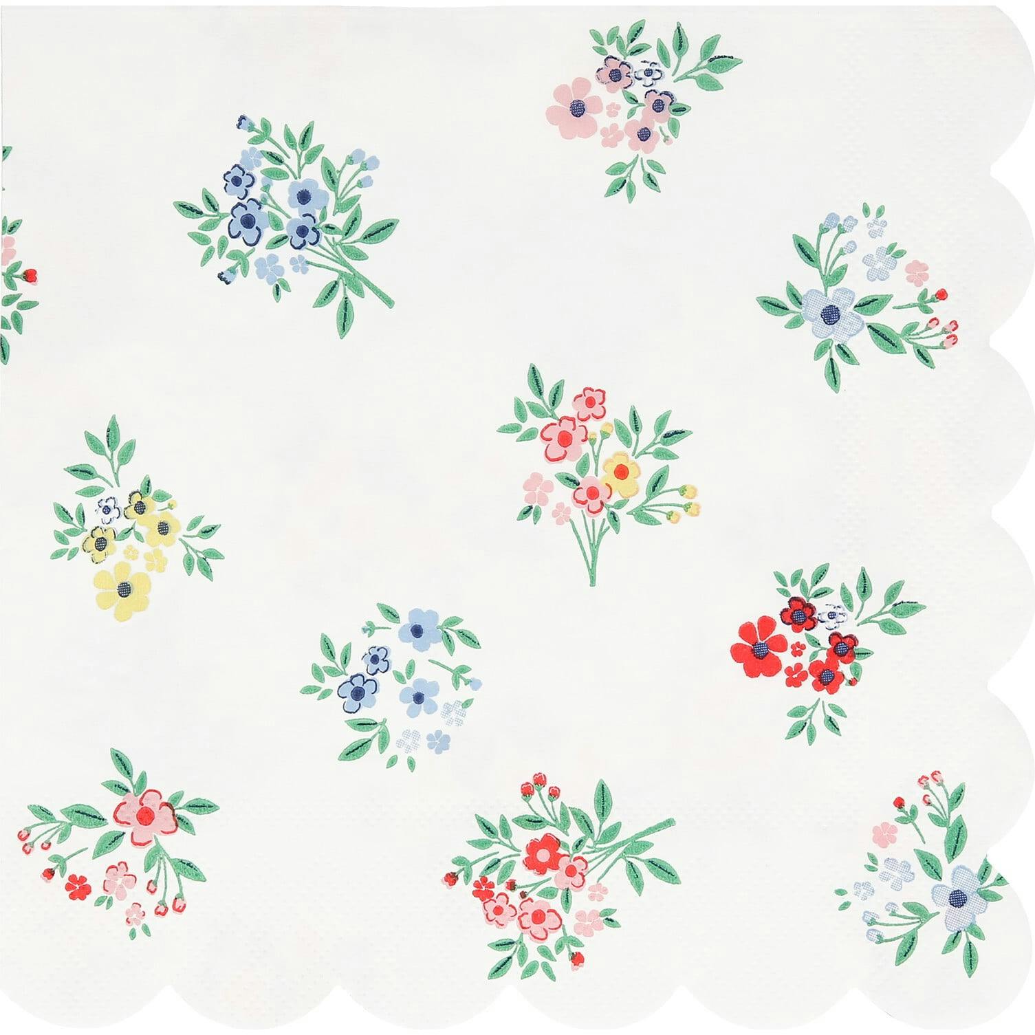 Ditsy Posy Scalloped Large Napkins