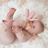 Violet Wildflower Soft Plush Baby Rattle