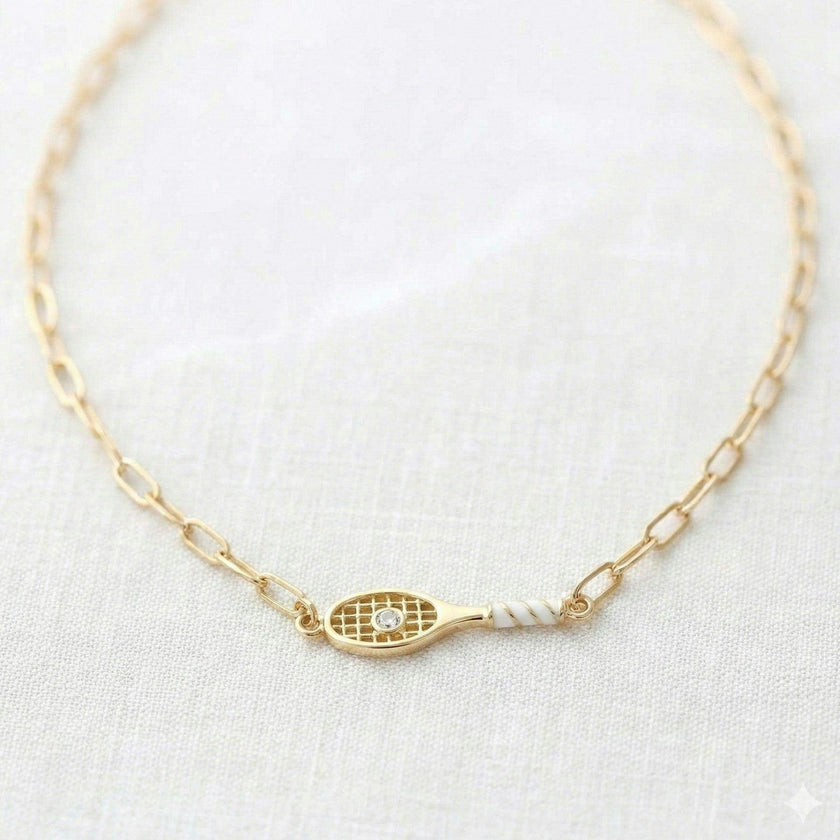 Tennis Racket Necklace