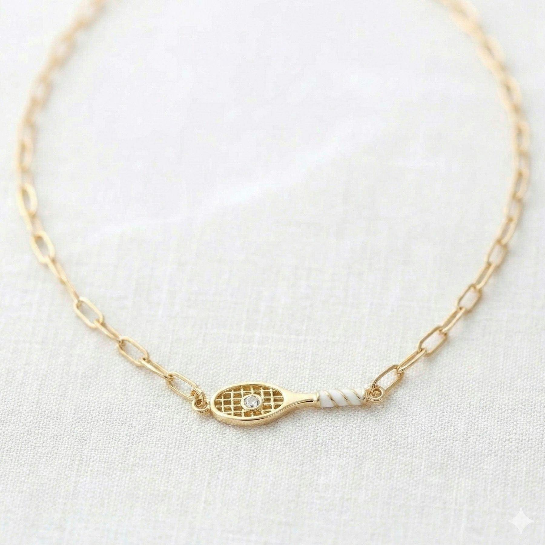 Tennis Racket Necklace