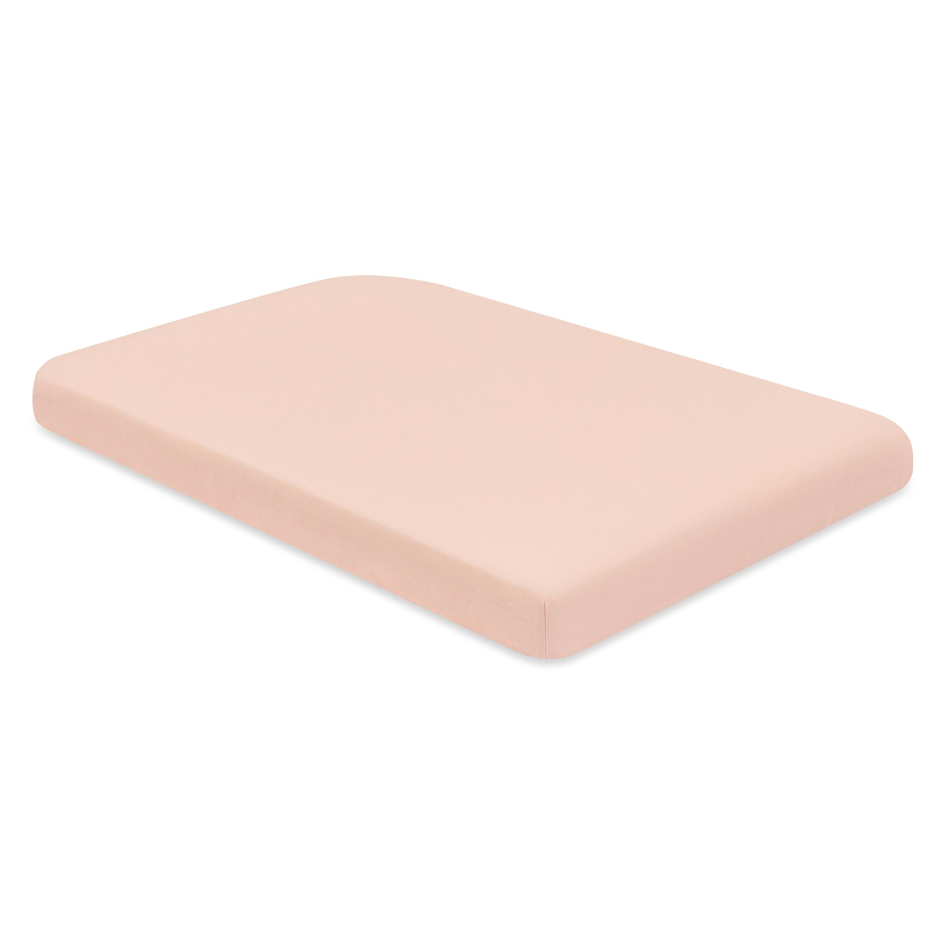 Mini Crib Sheet in GOTS Certified Organic Brushed Cotton in Dusty Rose