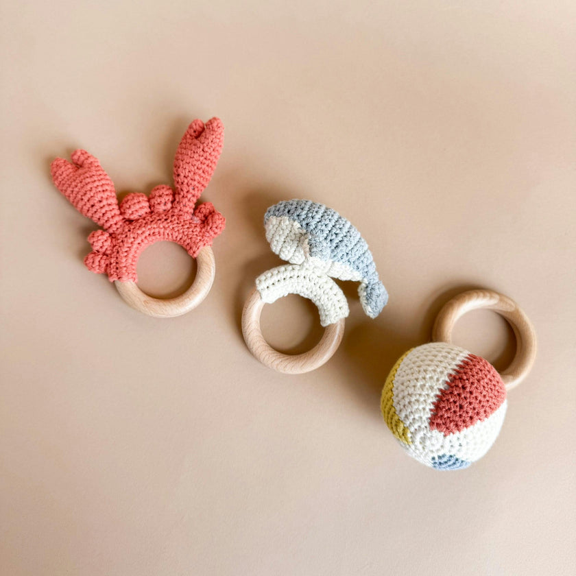 Teether Set - Whale Crab and Beach Ball