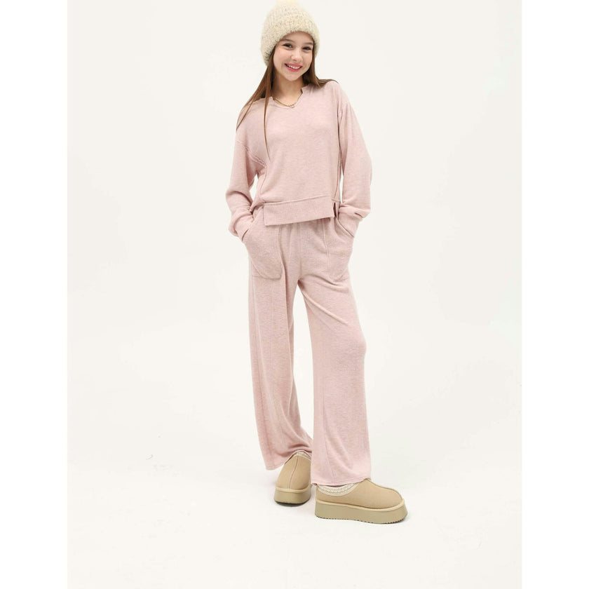 Tenly Hacci Jersey Wide Leg Pocket Pants