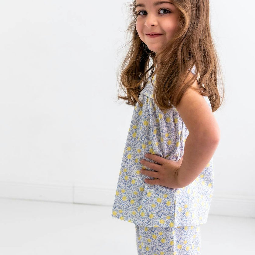 Lemons Girls Pima Cotton Short Pajama Set