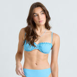 women's le marin dot ruched cup bikini top