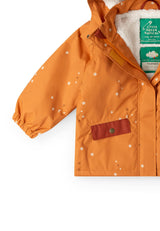 Gold Stars Recycled Waterproof Adventure Winter Coat, Gold