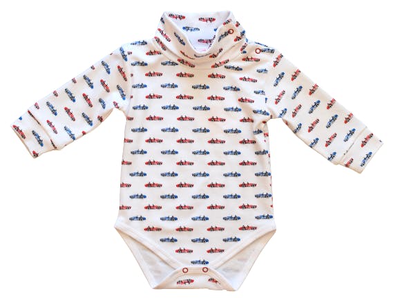 Red Cobra Car Turtleneck Onesie