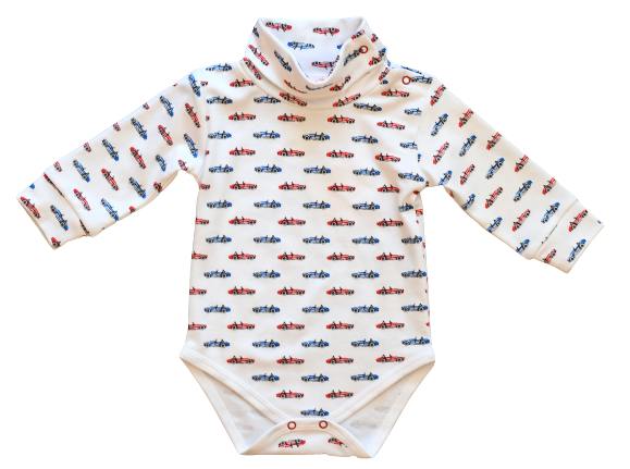 Red Cobra Car Turtleneck Onesie