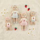 The Baby bear with strawberry Pink & natural -  8.5"