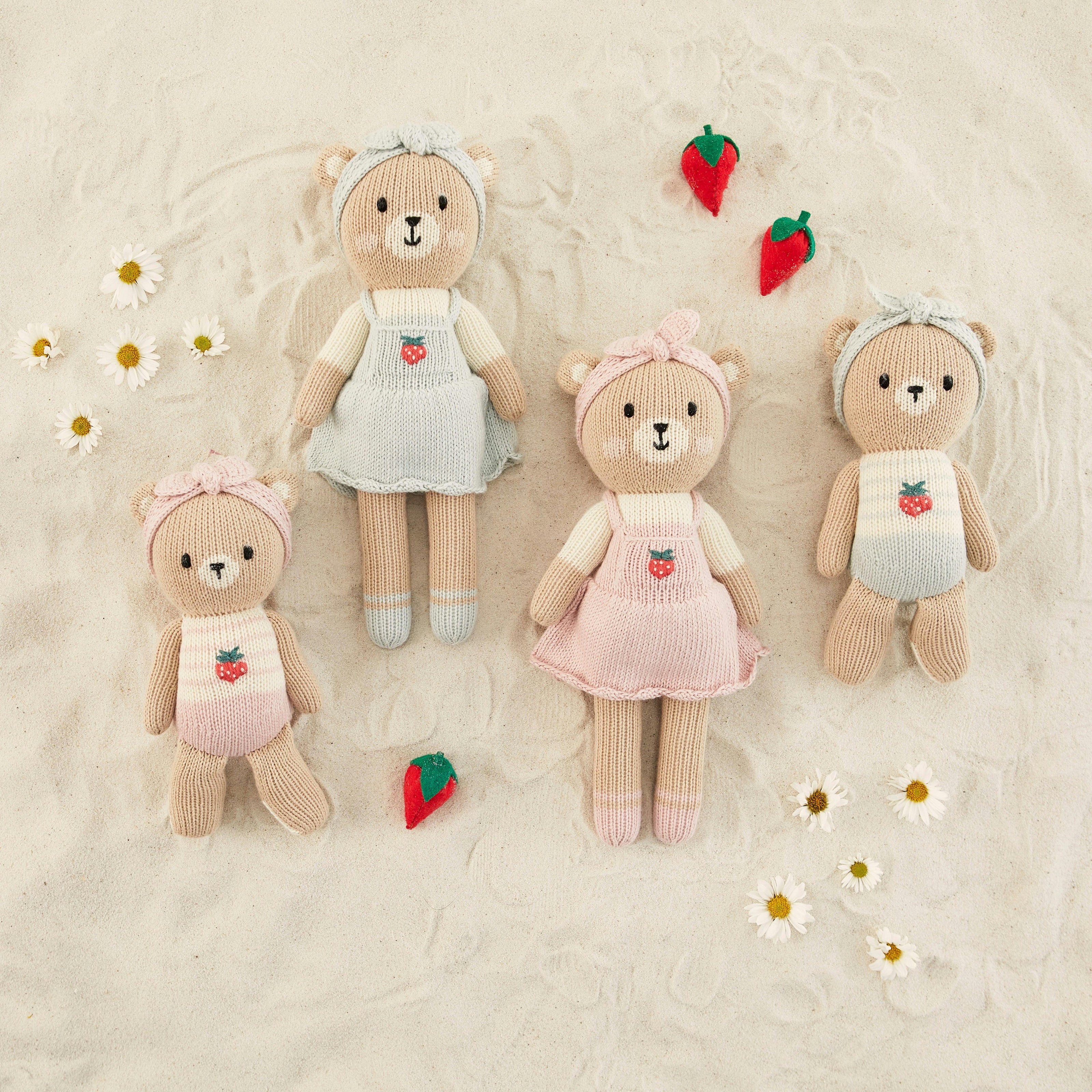 The Baby bear with strawberry Pink & natural -  8.5